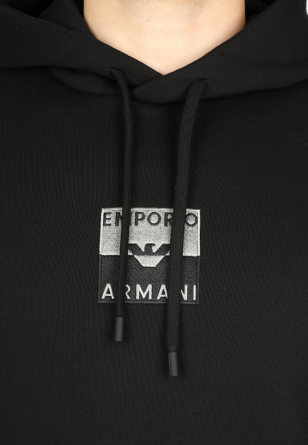 Толстовка EMPORIO ARMANI  - Хлопок - цвет черный