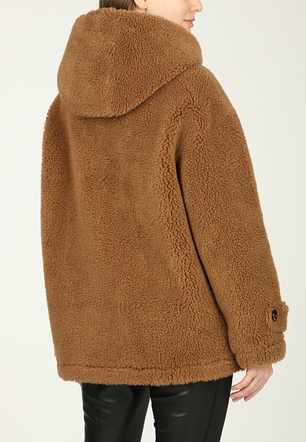 Пальто ERMANNO FIRENZE  - Полиэстер, Шерсть - цвет коричневый