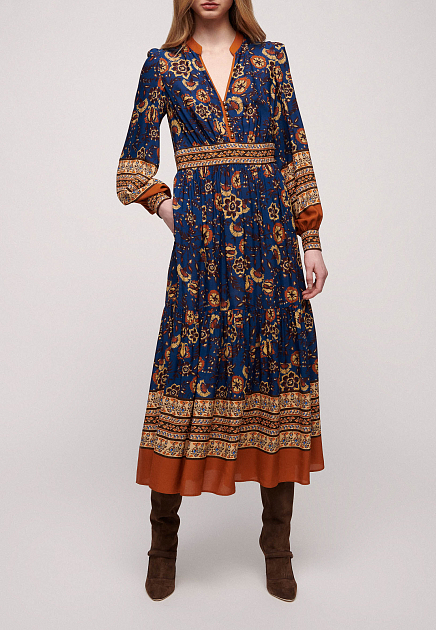 Длинное платье в стиле кафтан LUISA SPAGNOLI