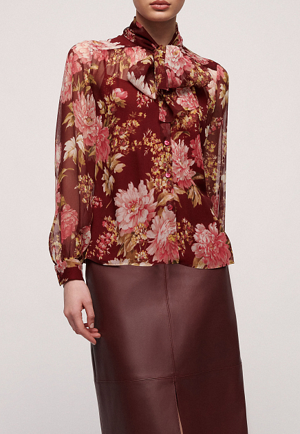 Блуза с цветочным принтом LUISA SPAGNOLI