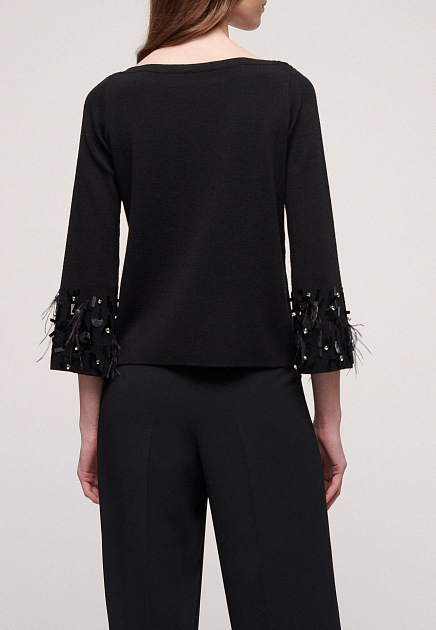 Пуловер LUISA SPAGNOLI  - Шерсть - цвет черный