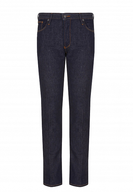 Базовые джинсы с вышивкой на кармане EMPORIO ARMANI
