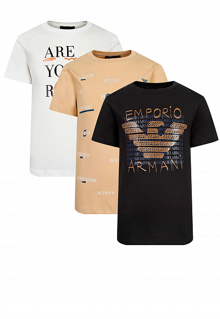 Комплект принтованных футболок EMPORIO ARMANI