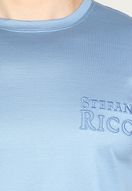 Футболка STEFANO RICCI  - Хлопок - цвет голубой
