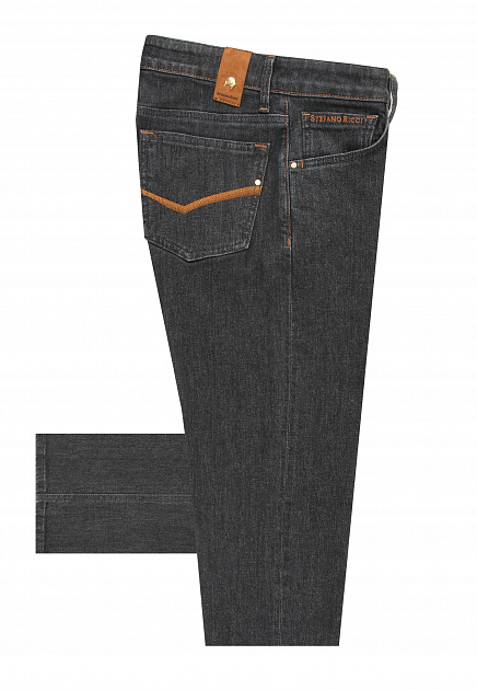 Хлопковые джинсы с контрастной вышивкой STEFANO RICCI