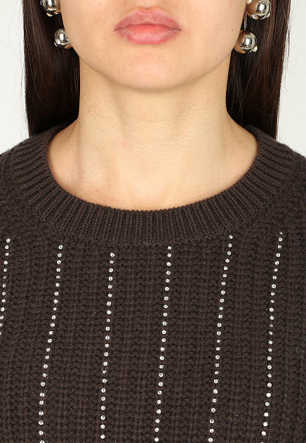 Пуловер ALLUDE  - Шерсть, Кашемир - цвет коричневый