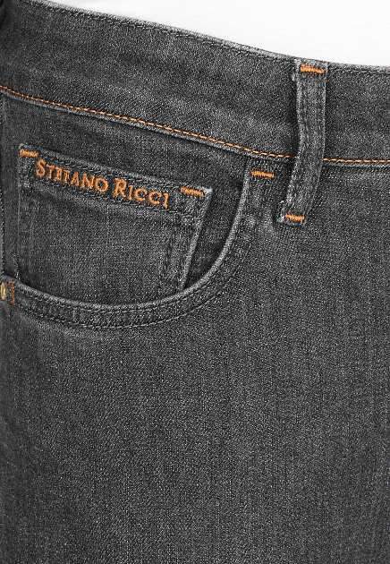 Хлопковые джинсы с контрастной вышивкой STEFANO RICCI