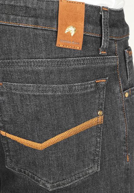 Хлопковые джинсы с контрастной вышивкой STEFANO RICCI - ИТАЛИЯ