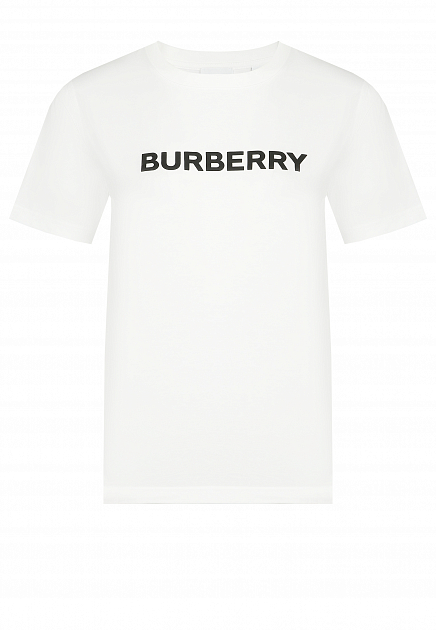 Хлопковая футболка с логотипом BURBERRY