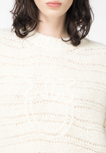 Пуловер PINKO  - Шерсть, Акрил - цвет белый