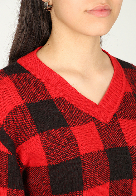 Пуловер MOSCHINO JEANS  - Вискоза, Шерсть - цвет красный