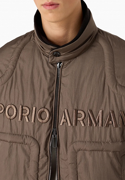 Куртка-бомбер с вышитым логотипом  EMPORIO ARMANI