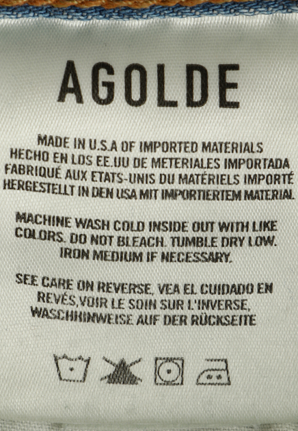 Джинсы из органического хлопка с вырезом на талии AGOLDE - США