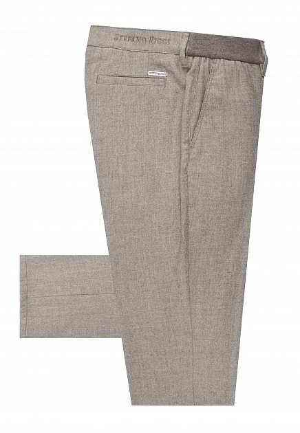 Прямые брюки с вышитым логотипом STEFANO RICCI
