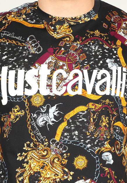 Футболка JUST CAVALLI  - Хлопок - цвет черный