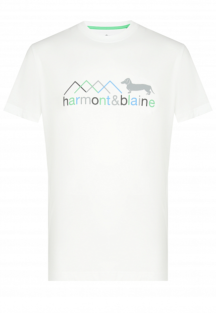 Хлопковая футболка с принтом HARMONT&BLAINE