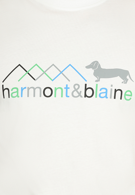 Футболка HARMONT&BLAINE  - Хлопок - цвет белый