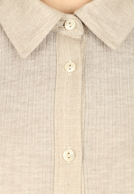 Фактурная рубашка из кашемира и шёлка AGNONA