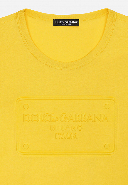 Футболка DOLCE&GABBANA  - Хлопок - цвет желтый