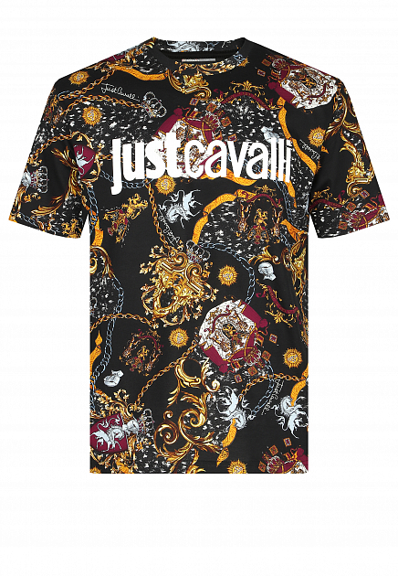 Принтованная футболка с логотипом JUST CAVALLI