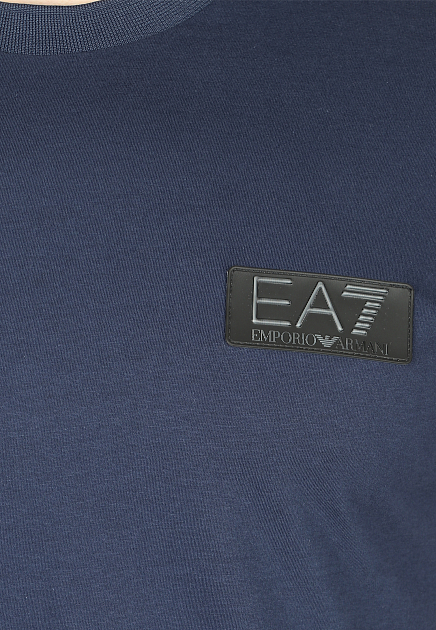Футболка EA7  - Хлопок - цвет синий