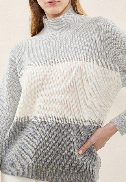 Пуловер PESERICO  - Шерсть - цвет серый