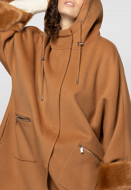 Пальто MAX&MOI  - Шерсть - цвет коричневый