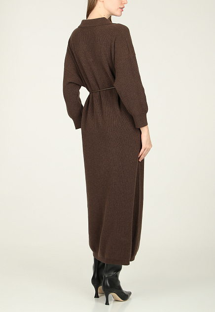 Платье PESERICO  - Шерсть - цвет коричневый