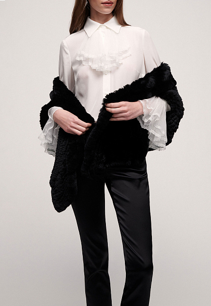 Шелковая блуза с рюшами  LUISA SPAGNOLI - ИТАЛИЯ