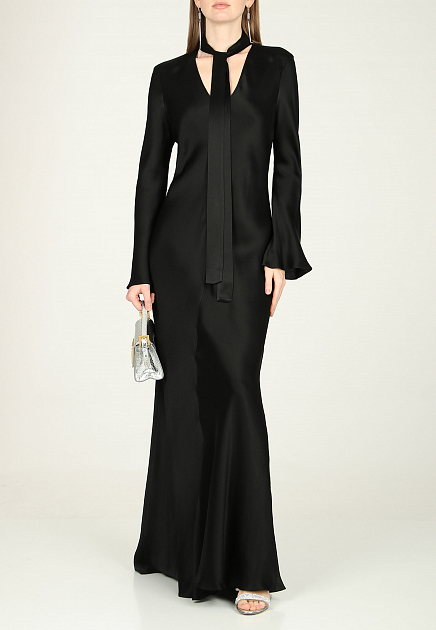 Платье ANTONELLI FIRENZE  - Ацетат, Шелк - цвет черный