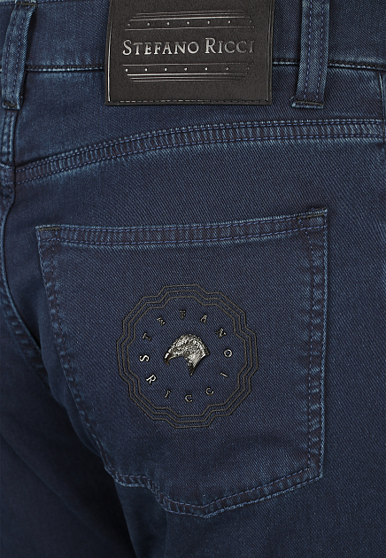 Прямые джинсы с логотипом на кармане STEFANO RICCI