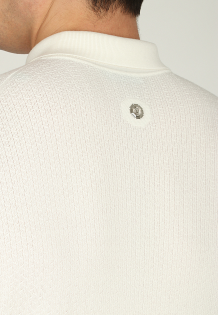 Рубашка-поло фактурной пряжи из шерсти и шёлка STEFANO RICCI