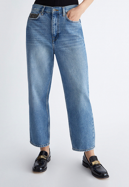 Укороченные широкие джинсы LIU JO