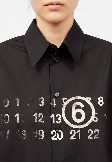 Рубашка MM6 Maison Margiela  - Хлопок - цвет черный