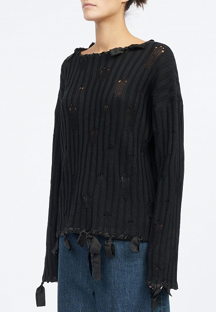 Пуловер MM6 Maison Margiela  - Шерсть, Акрил - цвет черный