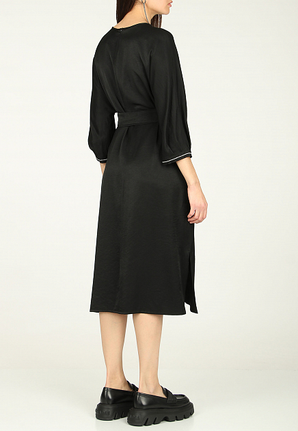 Платье PESERICO  - Вискоза, Полиэстер - цвет черный