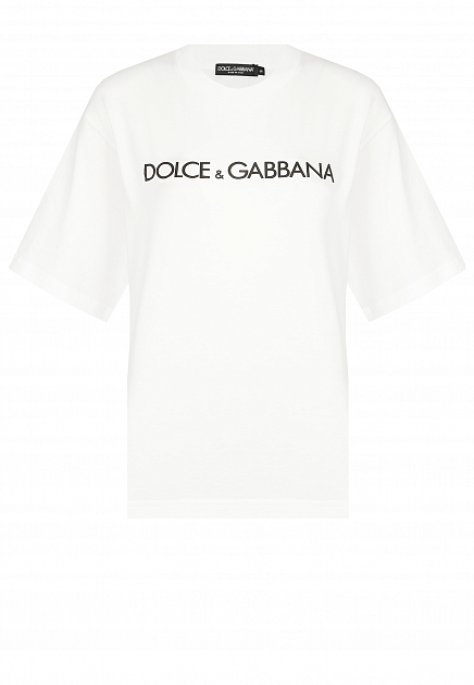 Хлопковая футболка с логотипом DOLCE&GABBANA