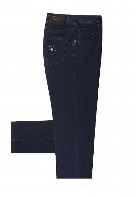 Прямые джинсы с логотипом на кармане STEFANO RICCI