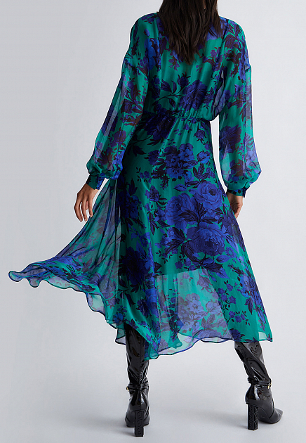 Платье из смесового шелка с цветочным принтом LIU JO - ИТАЛИЯ