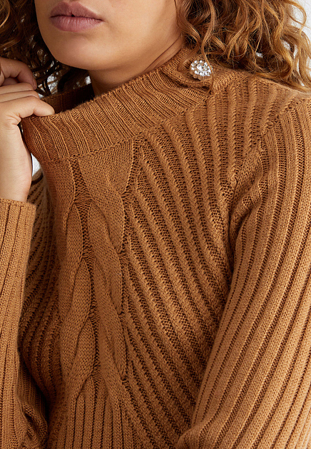 Пуловер LIU JO  - Шерсть, Акрил - цвет коричневый