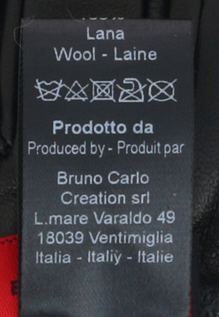 Перчатки BRUNO CARLO  - Кожа - цвет черный