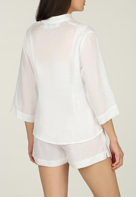 Рубашка POSITANO COUTURE BY BLITZ  - Лён - цвет белый