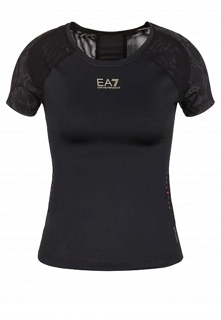 Спортивная футболка с сетчатой вставкой  EA7