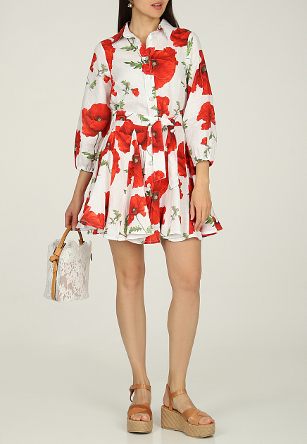 Льняное платье-шемизье с принтом POSITANO COUTURE BY BLITZ - ИТАЛИЯ