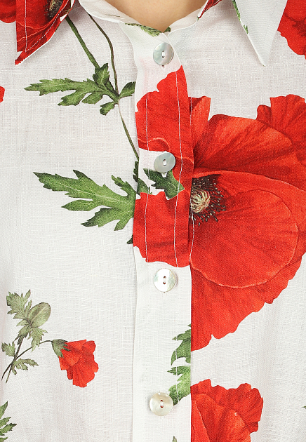 Льняное платье-шемизье с принтом Poppy POSITANO COUTURE BY BLITZ - ИТАЛИЯ