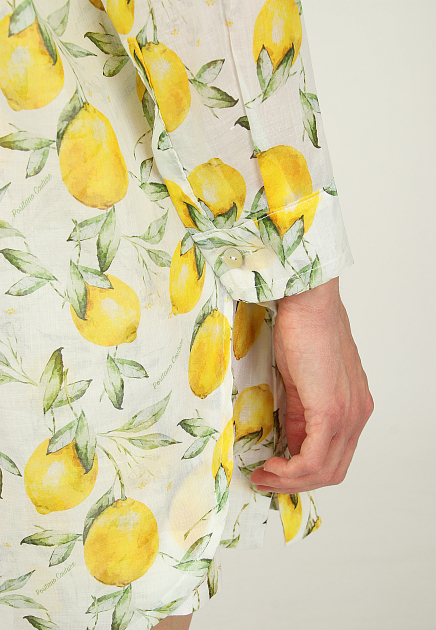 Асимметричная рубашка с флористическими мотивами POSITANO COUTURE BY BLITZ - ИТАЛИЯ