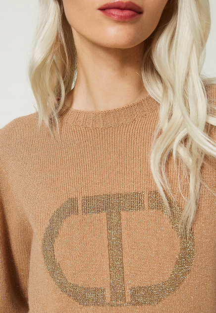 Пуловер TWINSET Milano  - Шерсть - цвет коричневый