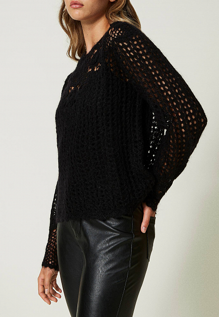 Пуловер TWINSET Milano  - Полиамид, Шерсть, Мохер - цвет черный