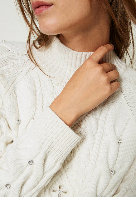 Пуловер TWINSET Milano  - Полиамид, Шерсть - цвет белый