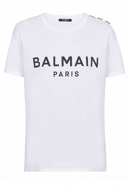 Футболка с логотипом  BALMAIN